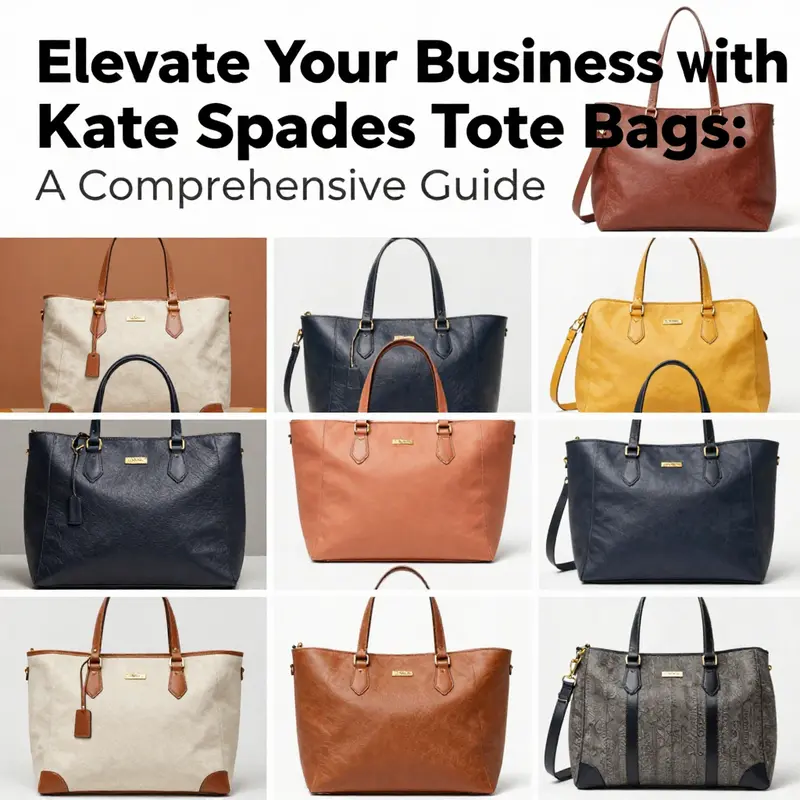A colorful collage of Kate Spade tote bags in different styles and settings representing their fashionable appeal.