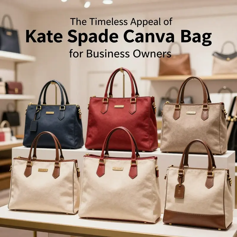 Showcasing the iconic design of Kate Spade canvas bags that blend style and functionality.