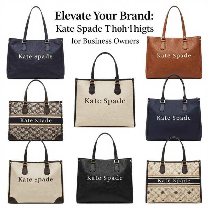 A selection of Kate Spade totes highlighting their distinctive and playful designs.