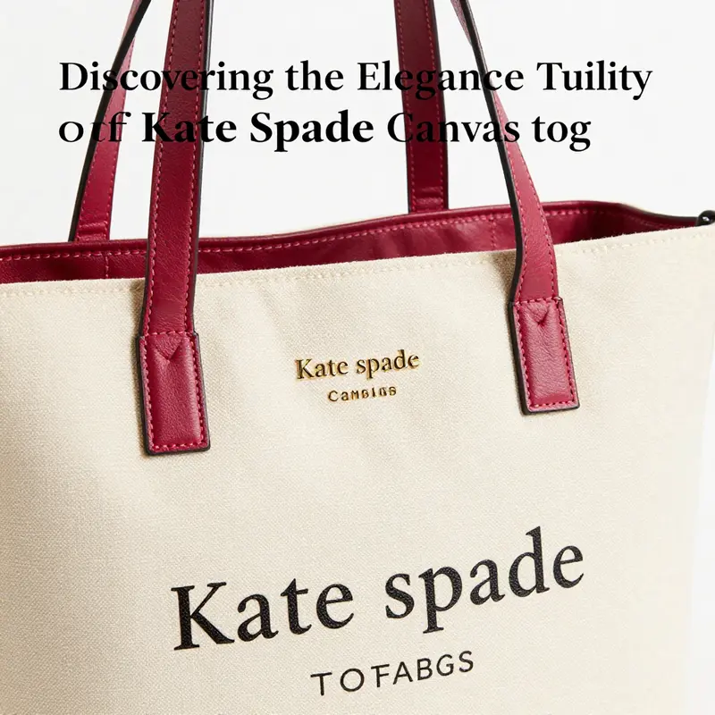Celebrating the distinctive features such as quality material and structure of the Kate Spade canvas tote bag.