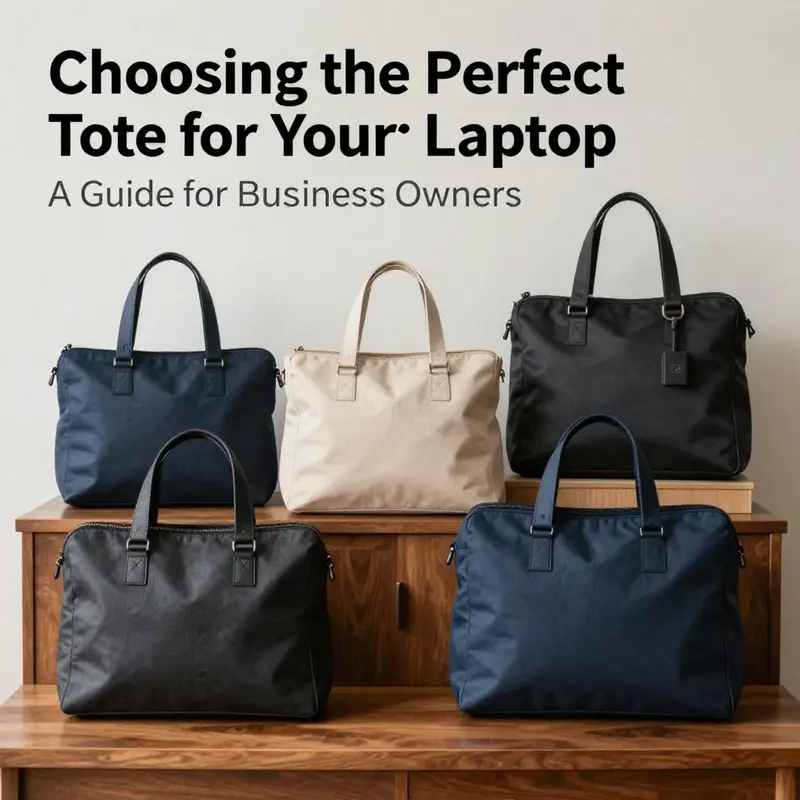 A creative arrangement of various laptop totes showcasing style and functionality.