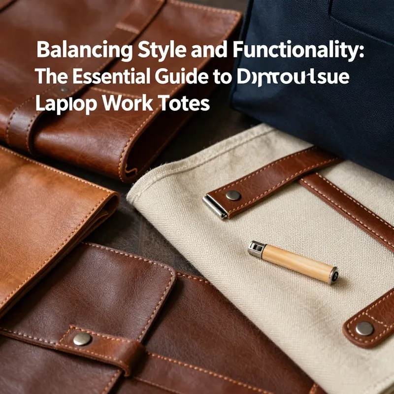 A laptop work tote showcasing essential features like multiple compartments and stylish design.