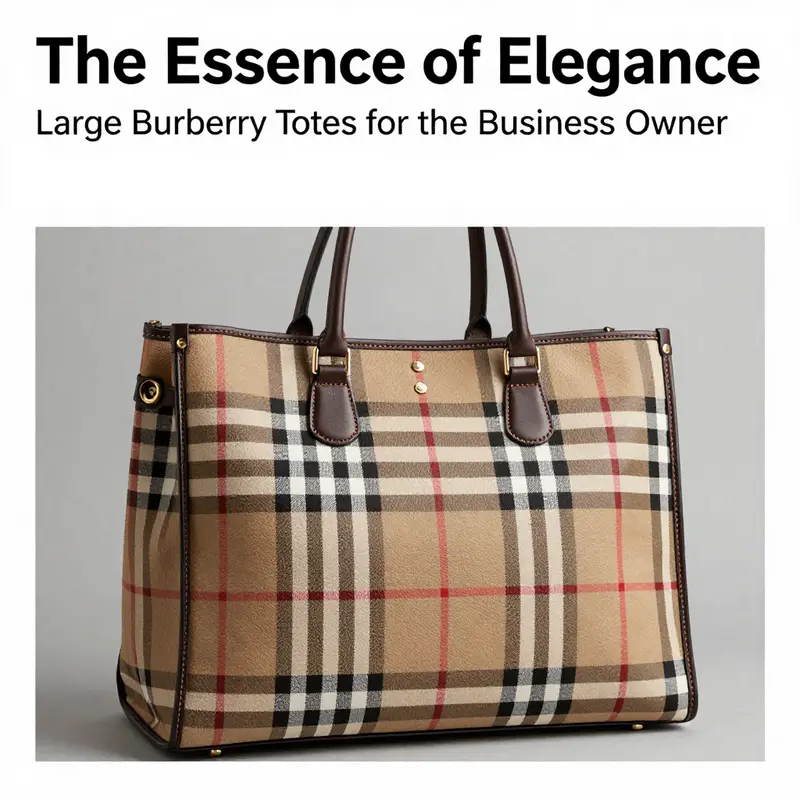An image of a large Burberry tote in an elegant setting, highlighting its design and practicality.