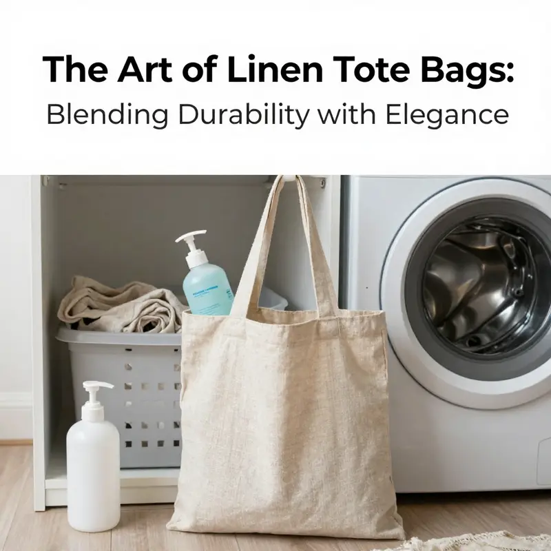 An elegant linen tote bag highlighting its durable material and aesthetic appeal.