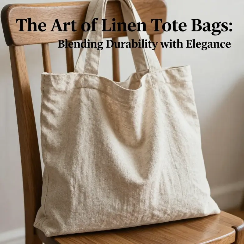 An elegant linen tote bag highlighting its durable material and aesthetic appeal.