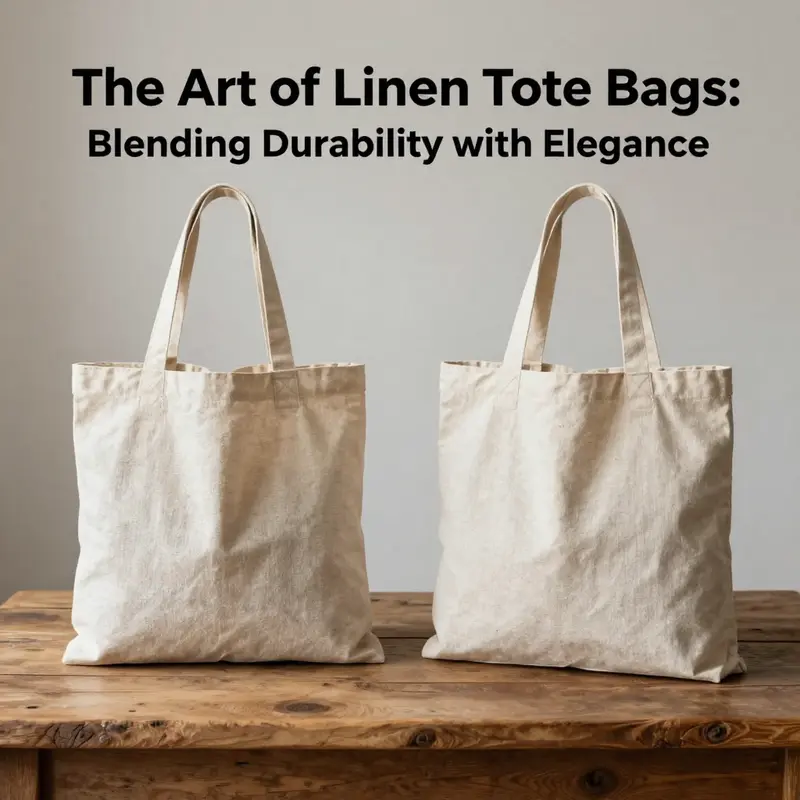 An elegant linen tote bag highlighting its durable material and aesthetic appeal.