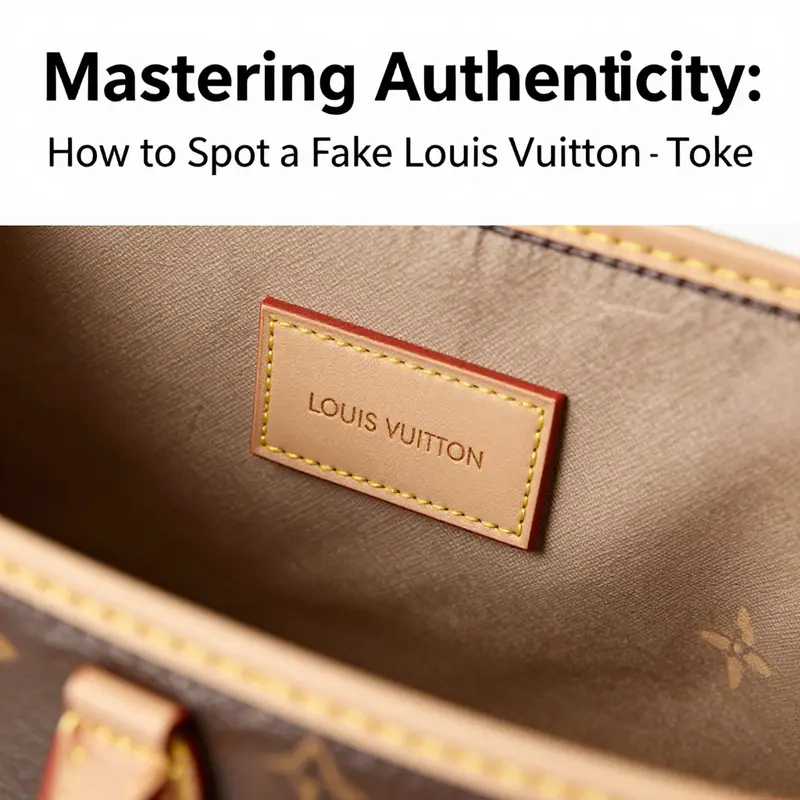 Inspecting the logo alignment is crucial for identifying genuine Louis Vuitton tote bags.