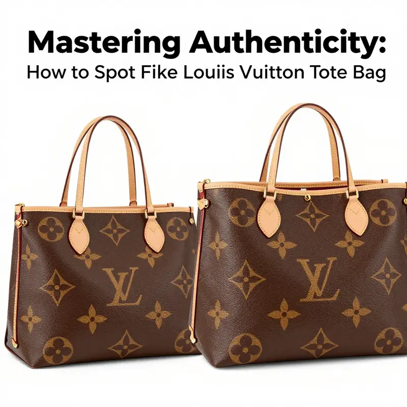 Inspecting the logo alignment is crucial for identifying genuine Louis Vuitton tote bags.
