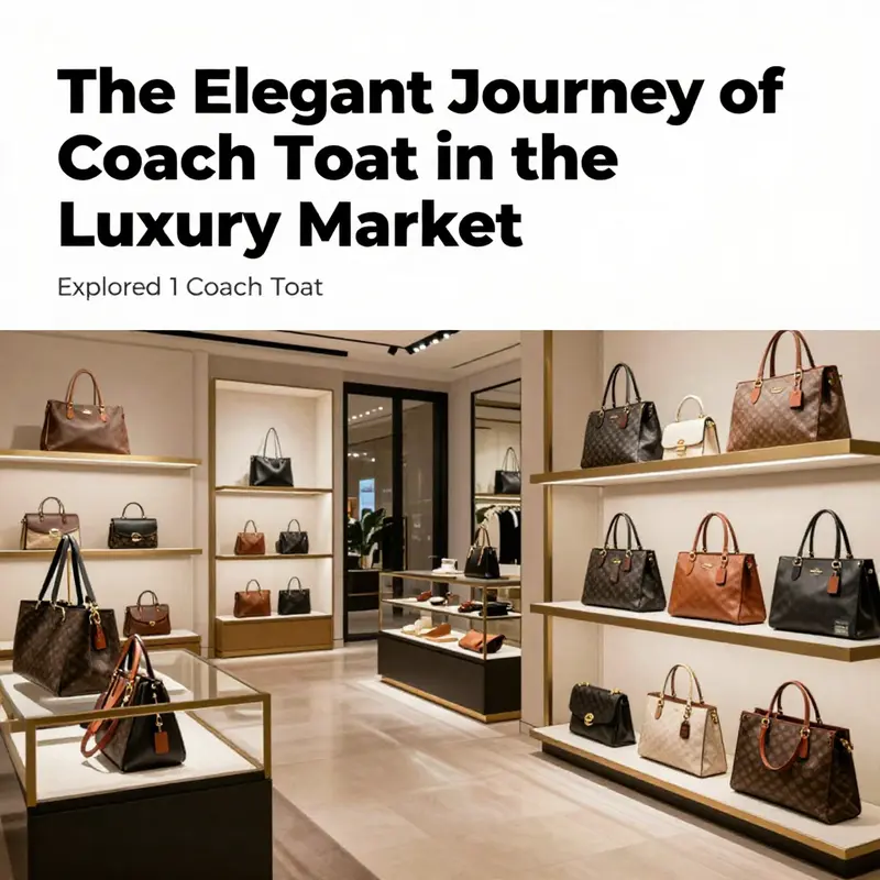 Interior of a luxury boutique featuring Coach Toat bags and an elegant design.