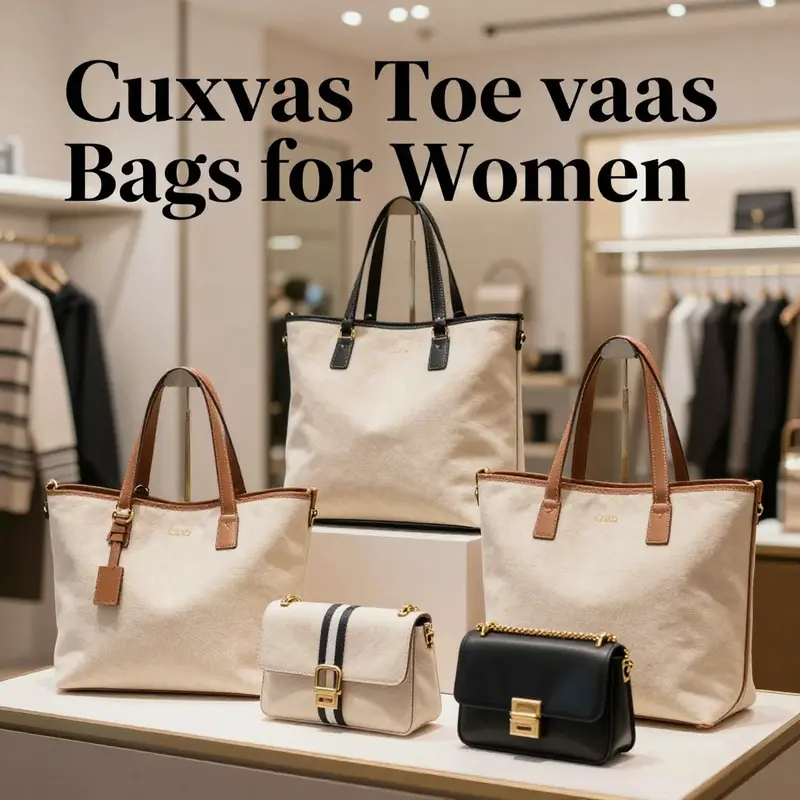 A woman effortlessly combines style and utility with a canvas tote bag during her daily commute.