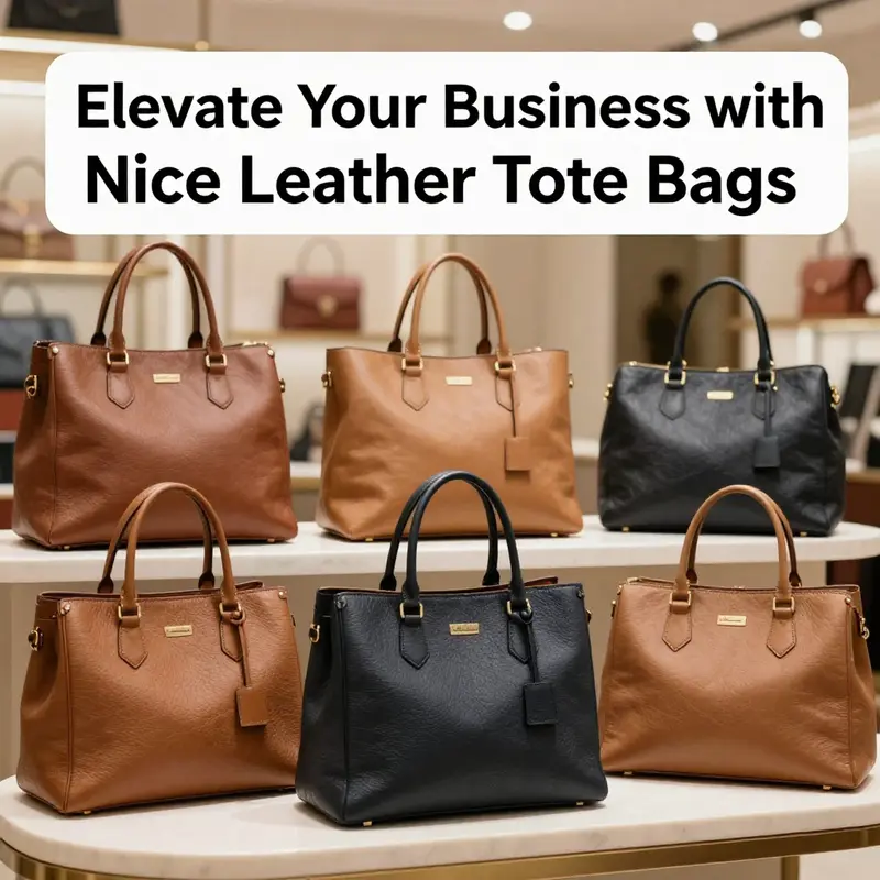 A showcase of luxury leather tote bags representing premium brands and craftsmanship.