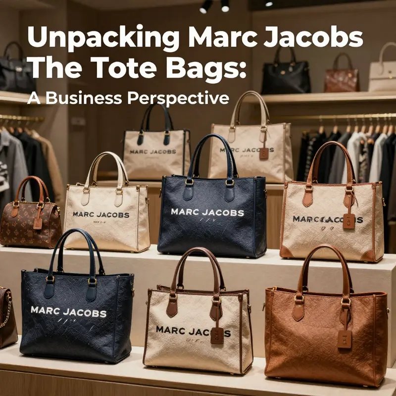 An array of Marc Jacobs Tote Bags displayed in a fashionable setting, highlighting their design diversity.
