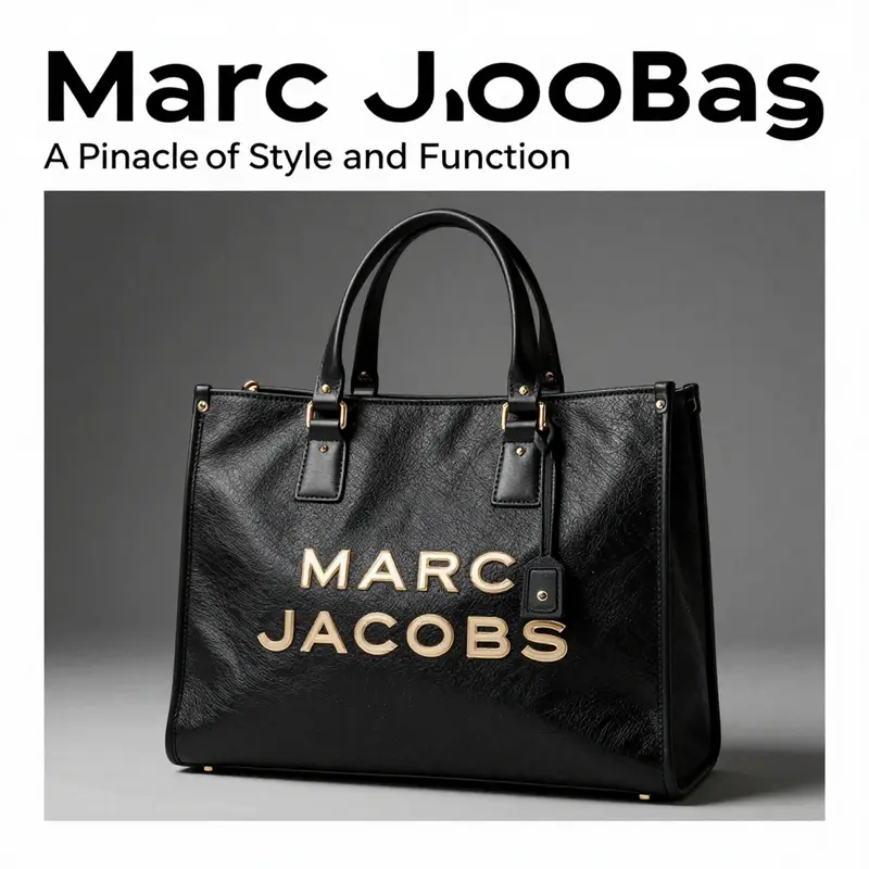 A visually striking portrayal of the Marc Jacobs Tote Bag, highlighting its design and luxury.