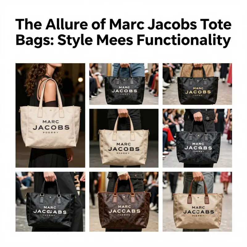 A captivating Marc Jacobs tote showcasing modern design trends and signature aesthetics.