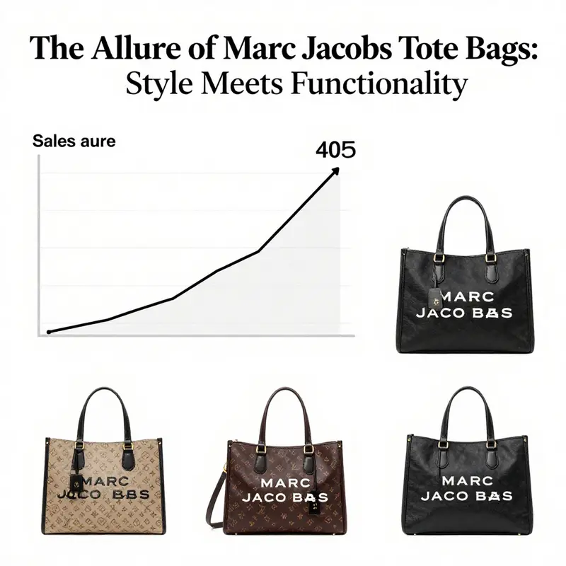 A captivating Marc Jacobs tote showcasing modern design trends and signature aesthetics.
