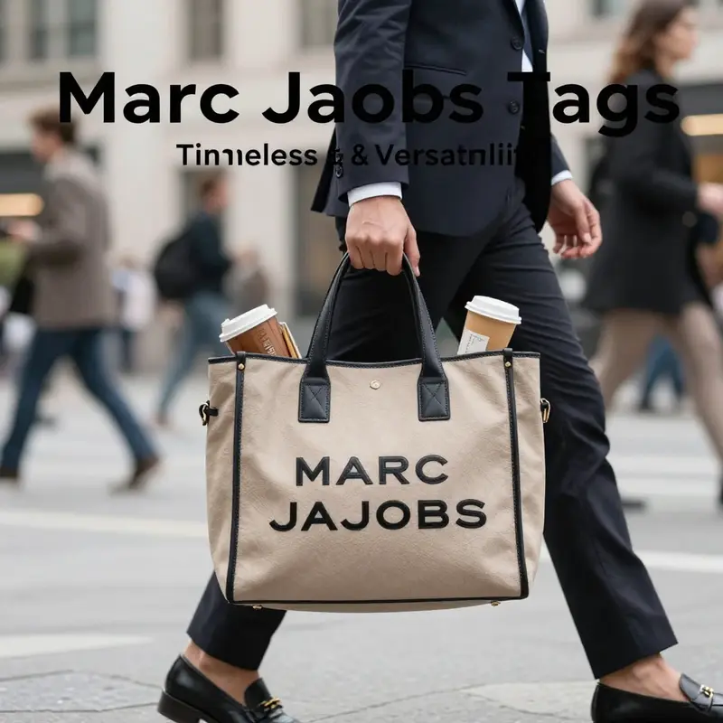 The striking design of the Marc Jacobs Tote Bag combines modern aesthetics with functional sophistication.
