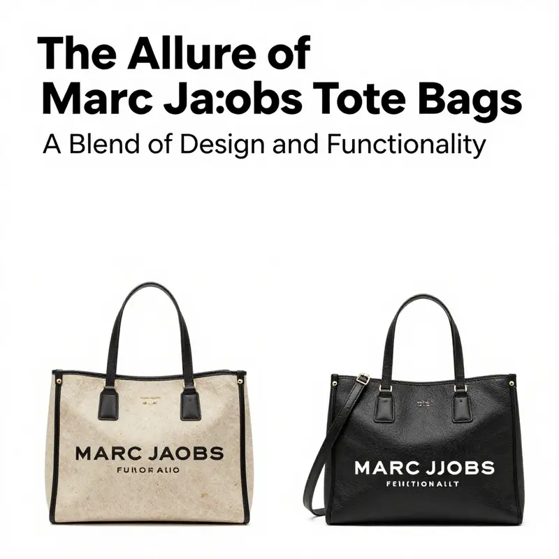 An artistic representation of Marc Jacobs Tote Bags showcasing their chic design and practicality.