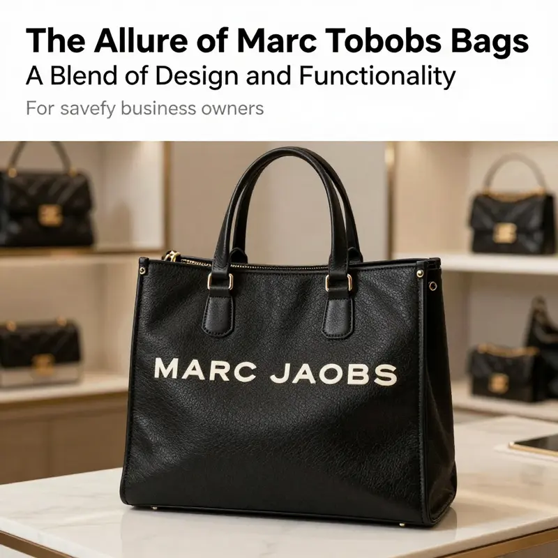 A stylish Marc Jacobs Tote Bag positioned in a luxurious setting, representing fashion and functionality.