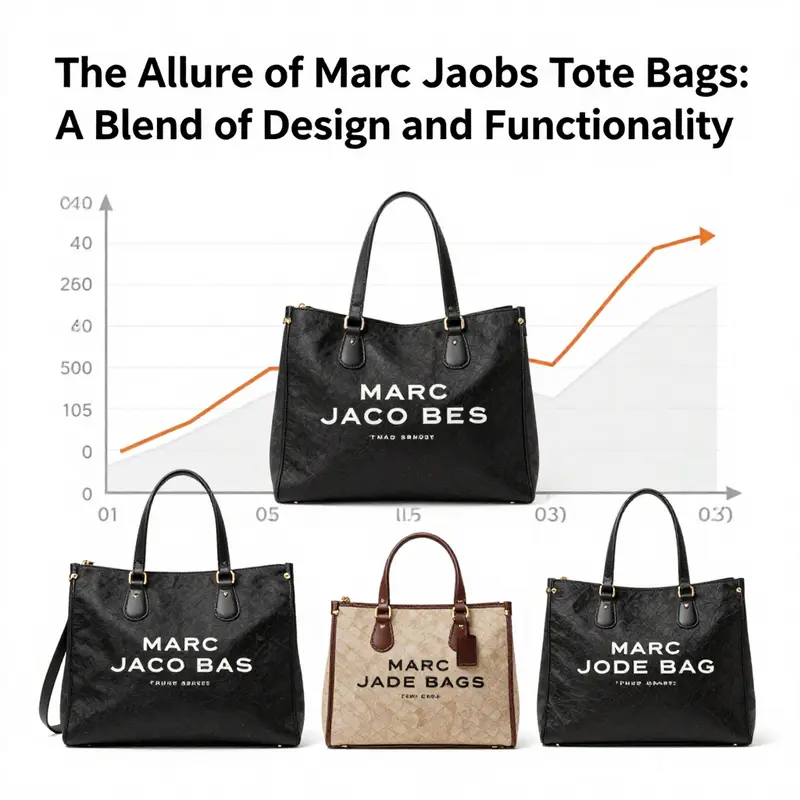 An artistic representation of Marc Jacobs Tote Bags showcasing their chic design and practicality.