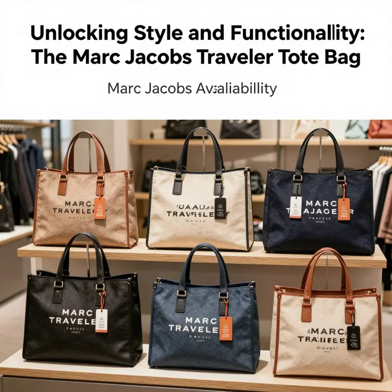 The Marc Jacobs Traveler Tote Bag showcasing its iconic design and practical features.