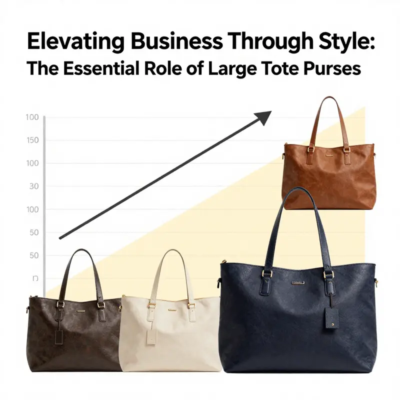 The ideal setup illustrating the practical utility of large tote purses in a workspace.