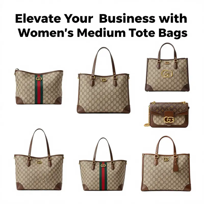 An array of stylish women’s medium tote bags highlights their design features and versatility.