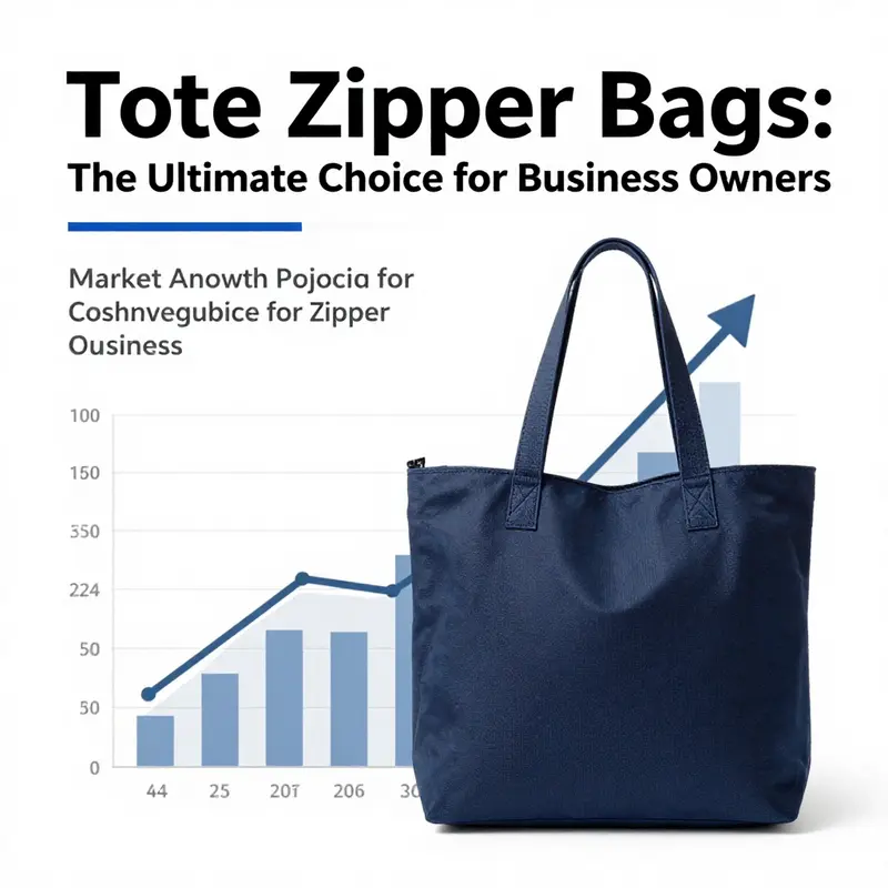 This infographic compares the features and advantages of zipper tote bags versus open tote bags.