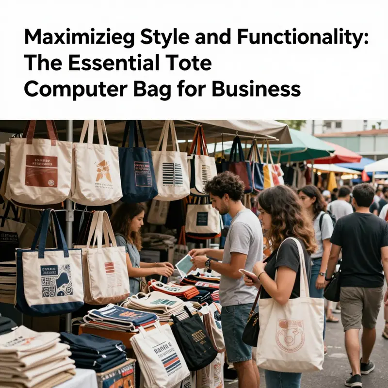 Stylish tote computer bags highlighting their practical features in a modern office setting.