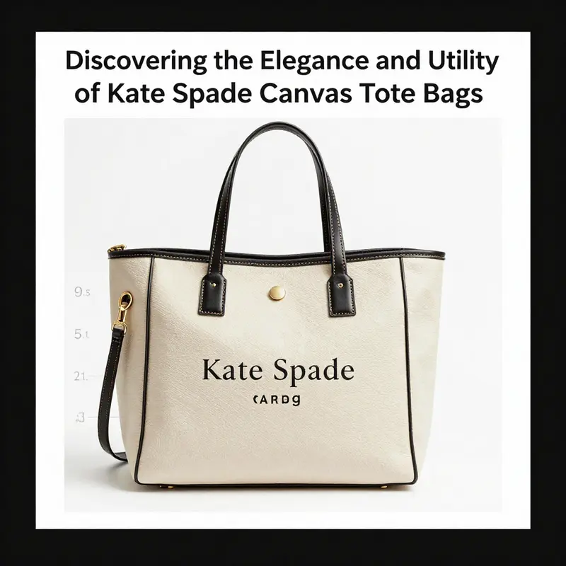 Celebrating the distinctive features such as quality material and structure of the Kate Spade canvas tote bag.