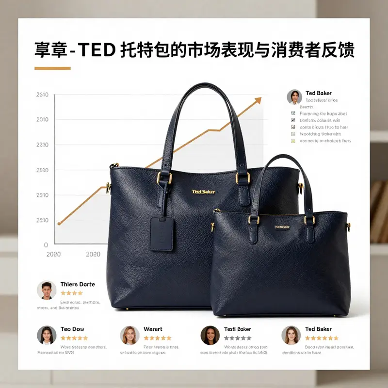 An elegant display of Ted Baker’s unique tote bag designs, exemplifying the brand’s commitment to quality and style.