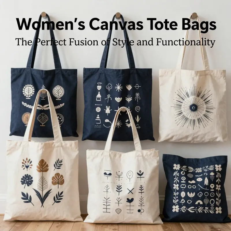 A canvas tote bag effortlessly transitioning from a casual day out to an office environment.