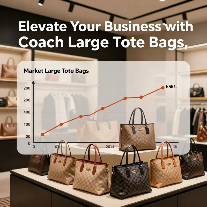 Highlighting the multifunctional nature of Coach large tote bags in various lifestyle contexts.