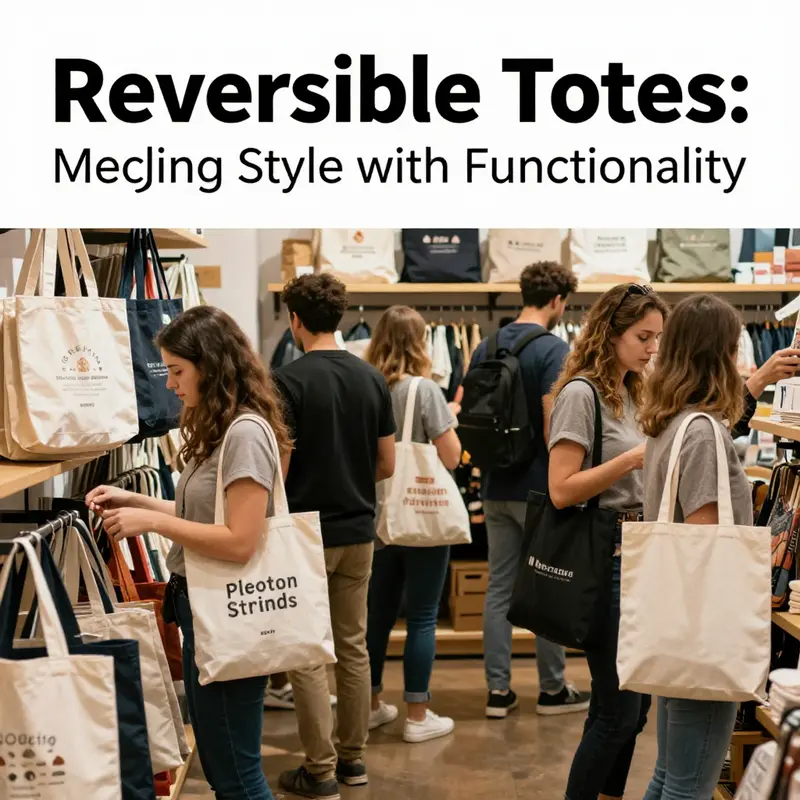 Showcasing the innovative design and functionality of reversible tote bags.