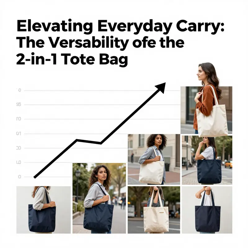 A stylish 2-in-1 tote bag that embodies both fashion and practicality.