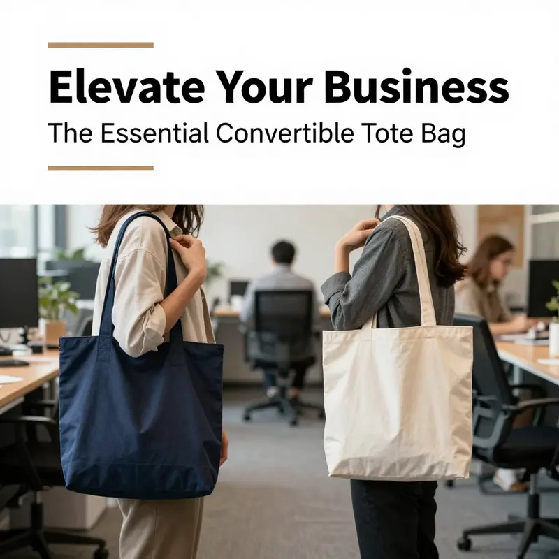The versatility of a convertible tote bag in a professional setting.