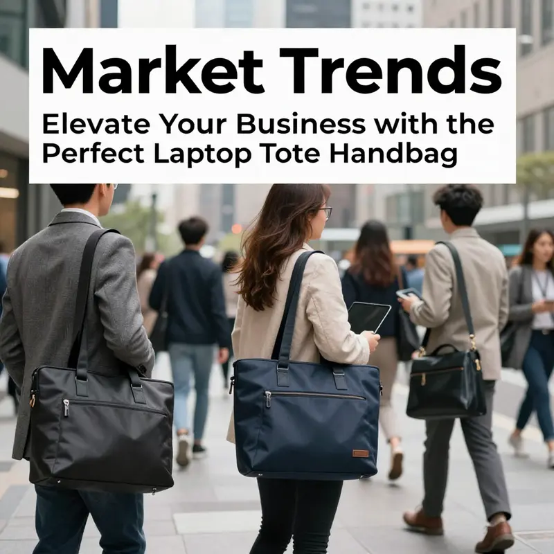 A collection of stylish laptop tote handbags illustrating their design and practical features.