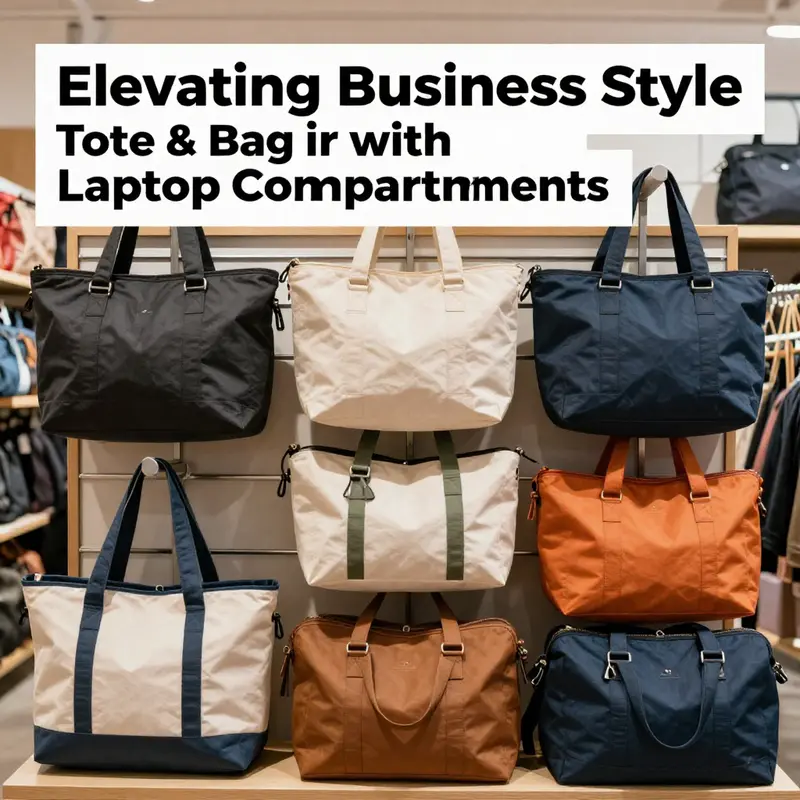 Tote bags merging stylish design with laptop functionality for the modern businessperson.