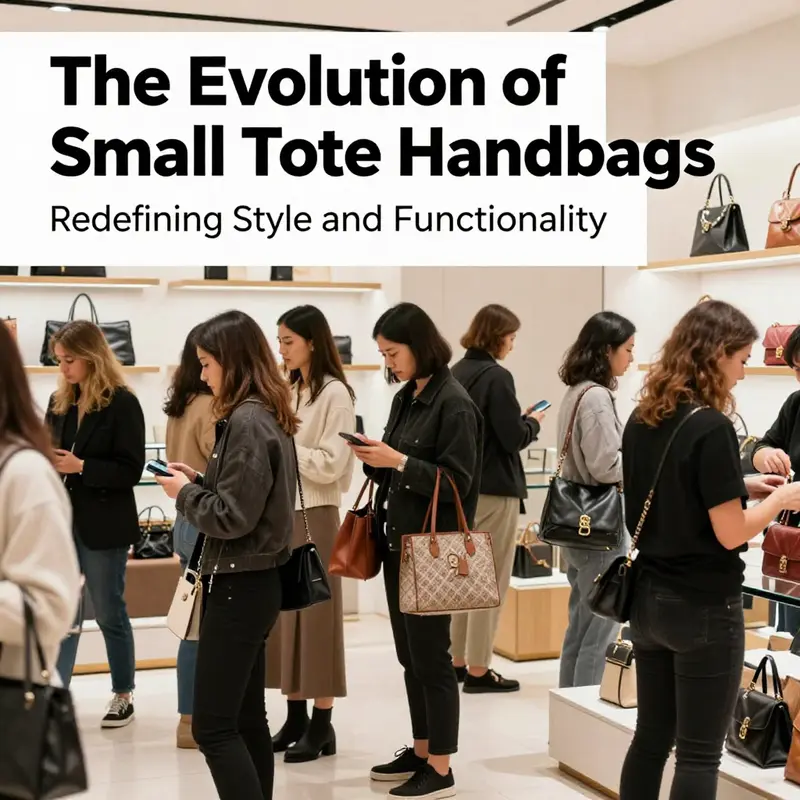 A showcase of innovative design elements seen in modern small tote handbags.