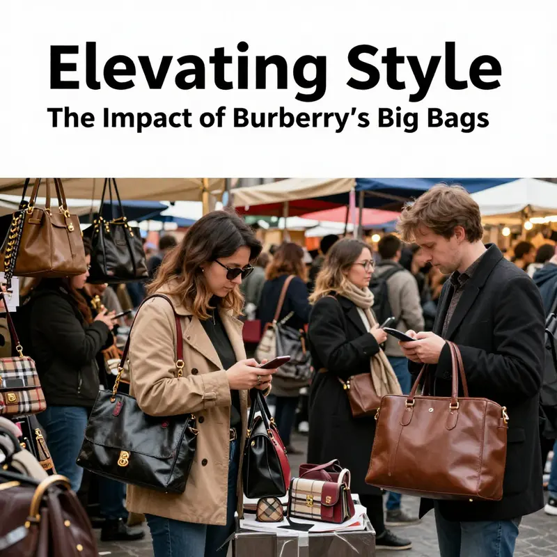 A visual timeline of Burberry’s big bags, highlighting their transformation through the years.