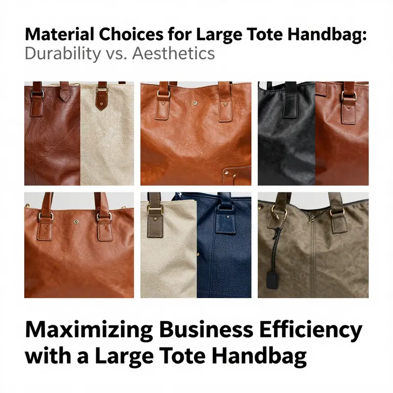 Different sizes and styles of large tote handbags arranged elegantly to illustrate the importance of fit in professional settings.