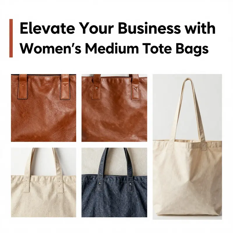 An array of stylish women’s medium tote bags highlights their design features and versatility.