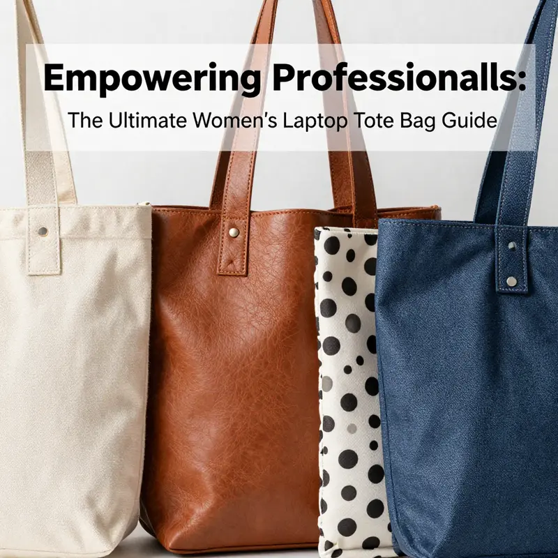 A women’s laptop tote bag showcasing its ample size and well-organized interior.