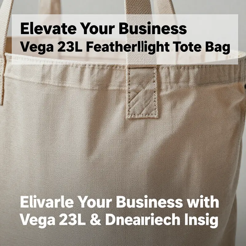 The Vega 23L Featherlight Tote exhibits a modern design merged with functionality, enhancing daily usability for business owners.