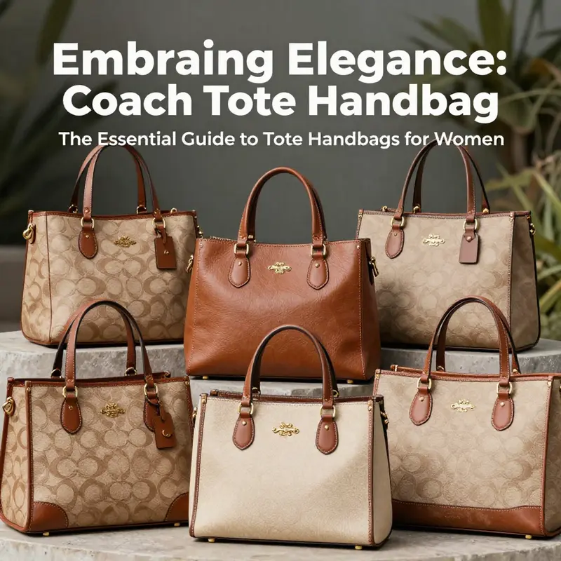 A Coach tote handbag enhances everyday functionality in a professional setting.