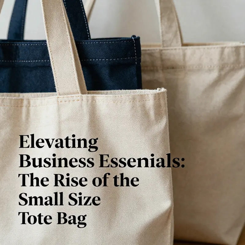 An example of a small size tote bag showcasing its functional design and practicality.