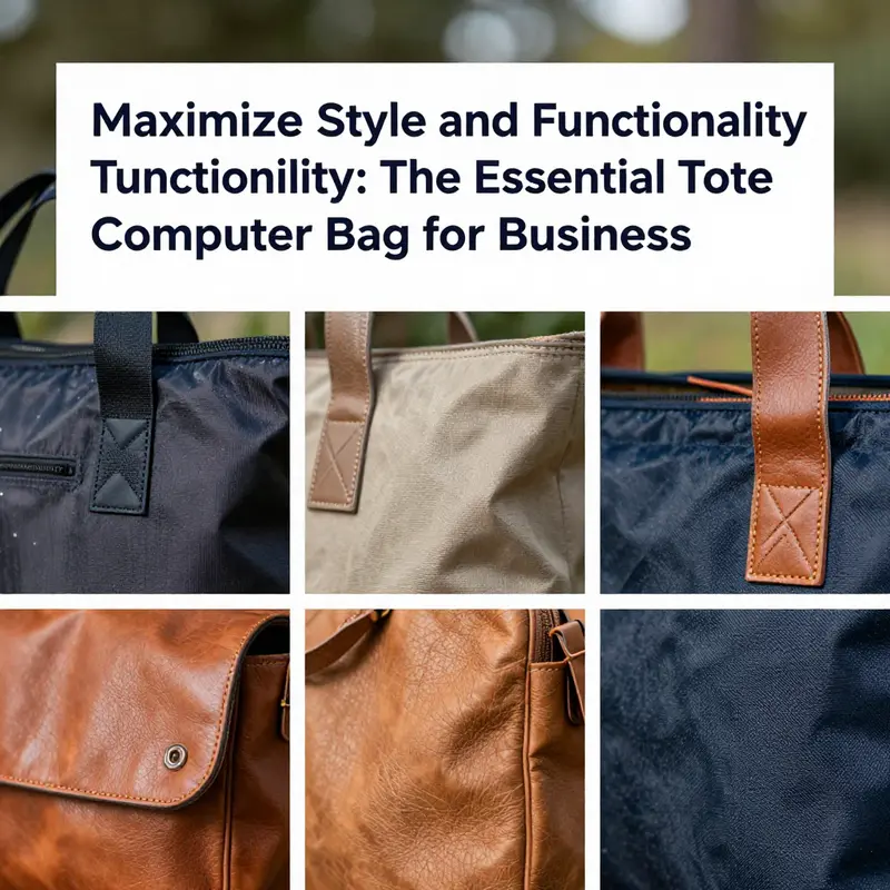 Stylish tote computer bags highlighting their practical features in a modern office setting.