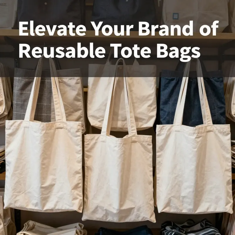 A variety of reusable tote bags showcasing the diversity of materials available.