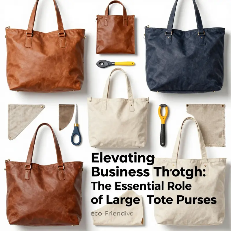 The ideal setup illustrating the practical utility of large tote purses in a workspace.