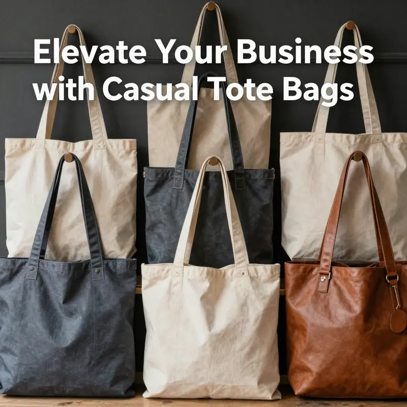 A professional demonstrating the versatility of a casual tote bag in an urban environment.