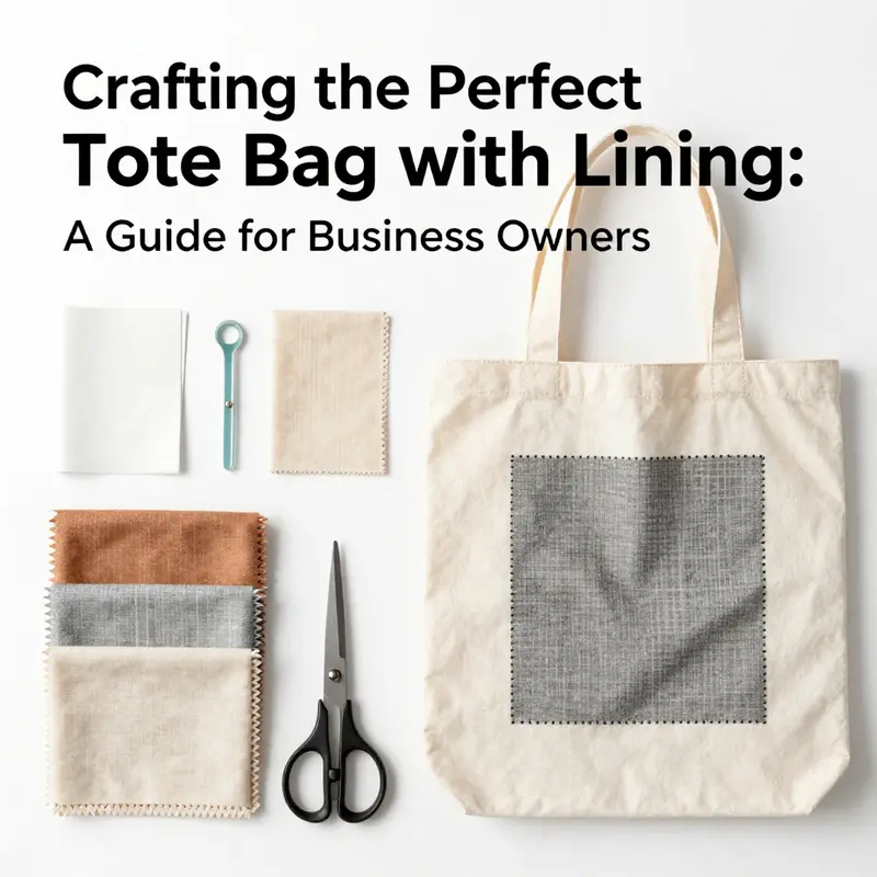 Materials required for crafting a tote bag, showcasing various fabrics and sewing tools.